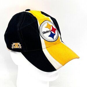 Vintage Pittsburgh Steelers Reebok NFL Equipment Cap OSFA Cotton Black Yellow